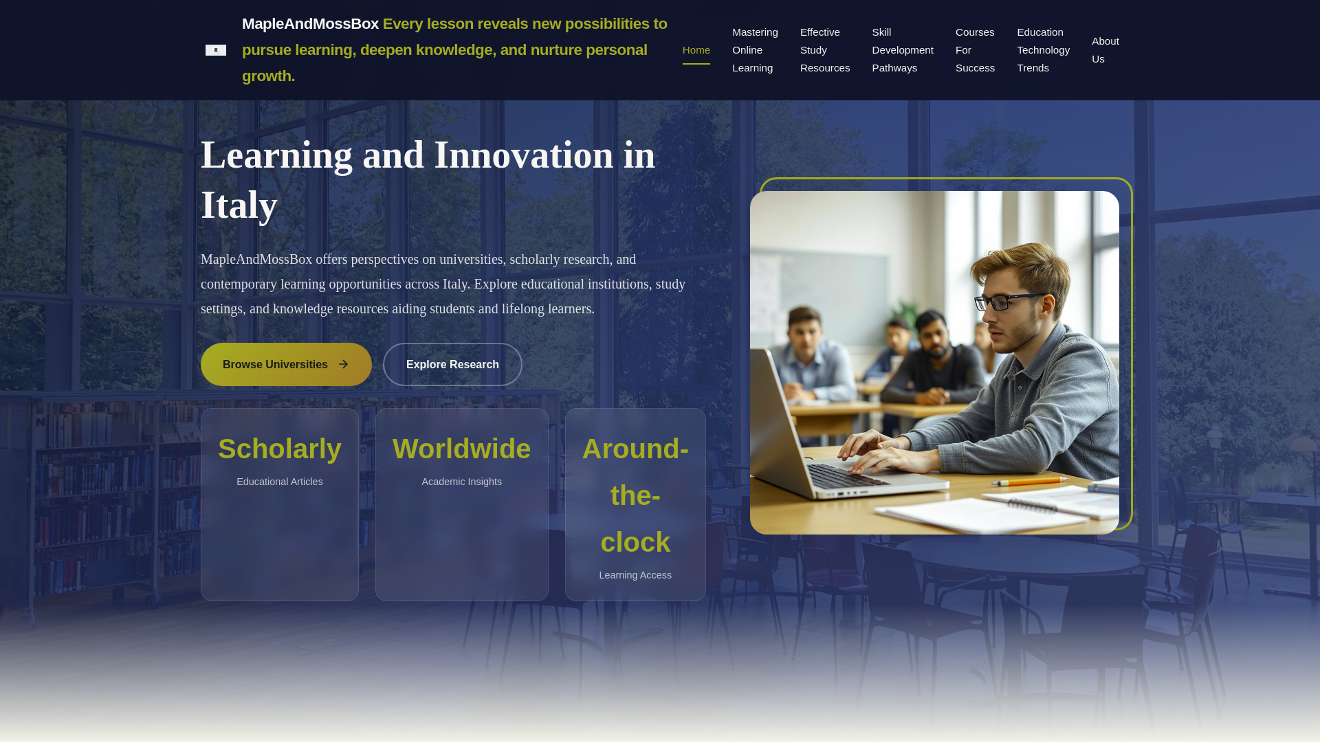 website screenshot of https://mapleandmossbox.best/
