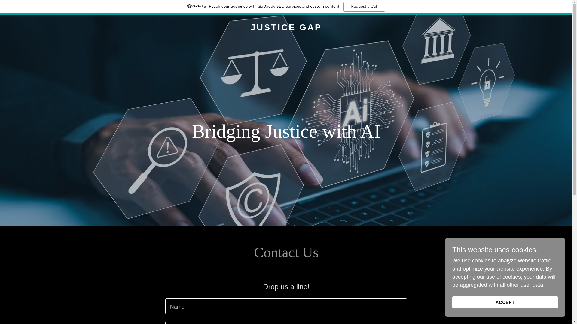 website screenshot of https://justicegap.ai/