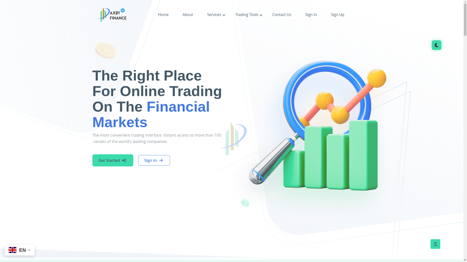 website screenshot of https://tradespheremarkets.com/