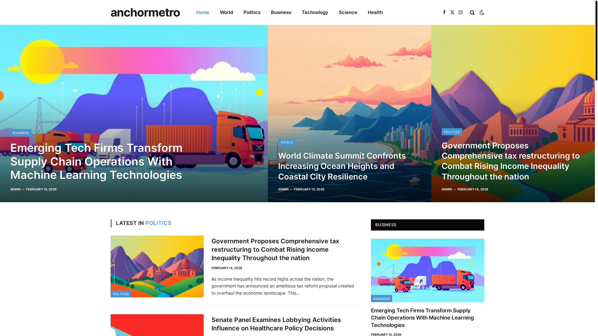 website screenshot of https://anchormetro.co.uk/