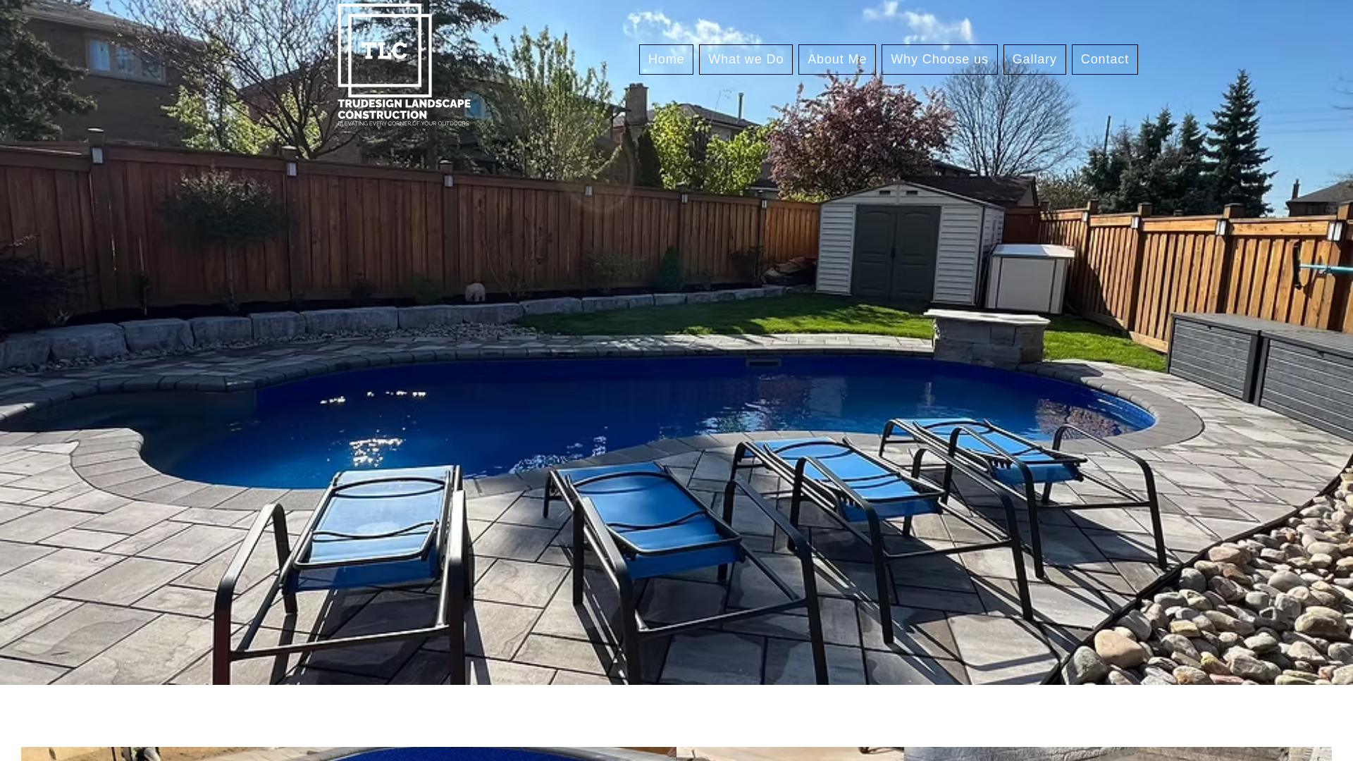 website screenshot of https://trudesignlandscaping.ca/