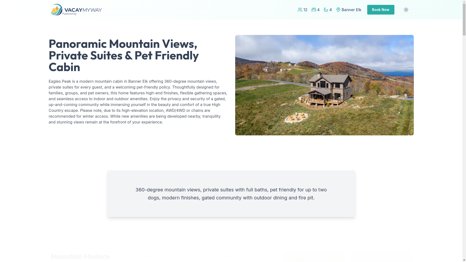 website screenshot of https://elkview.house/