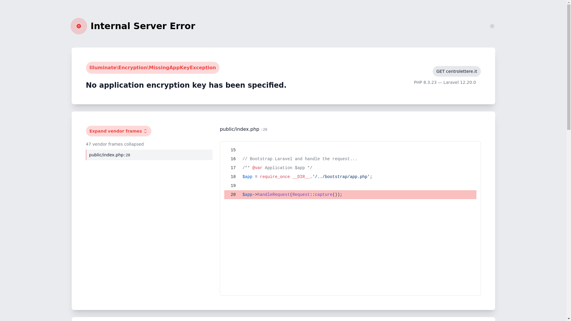 website screenshot of https://centrolettere.it/
