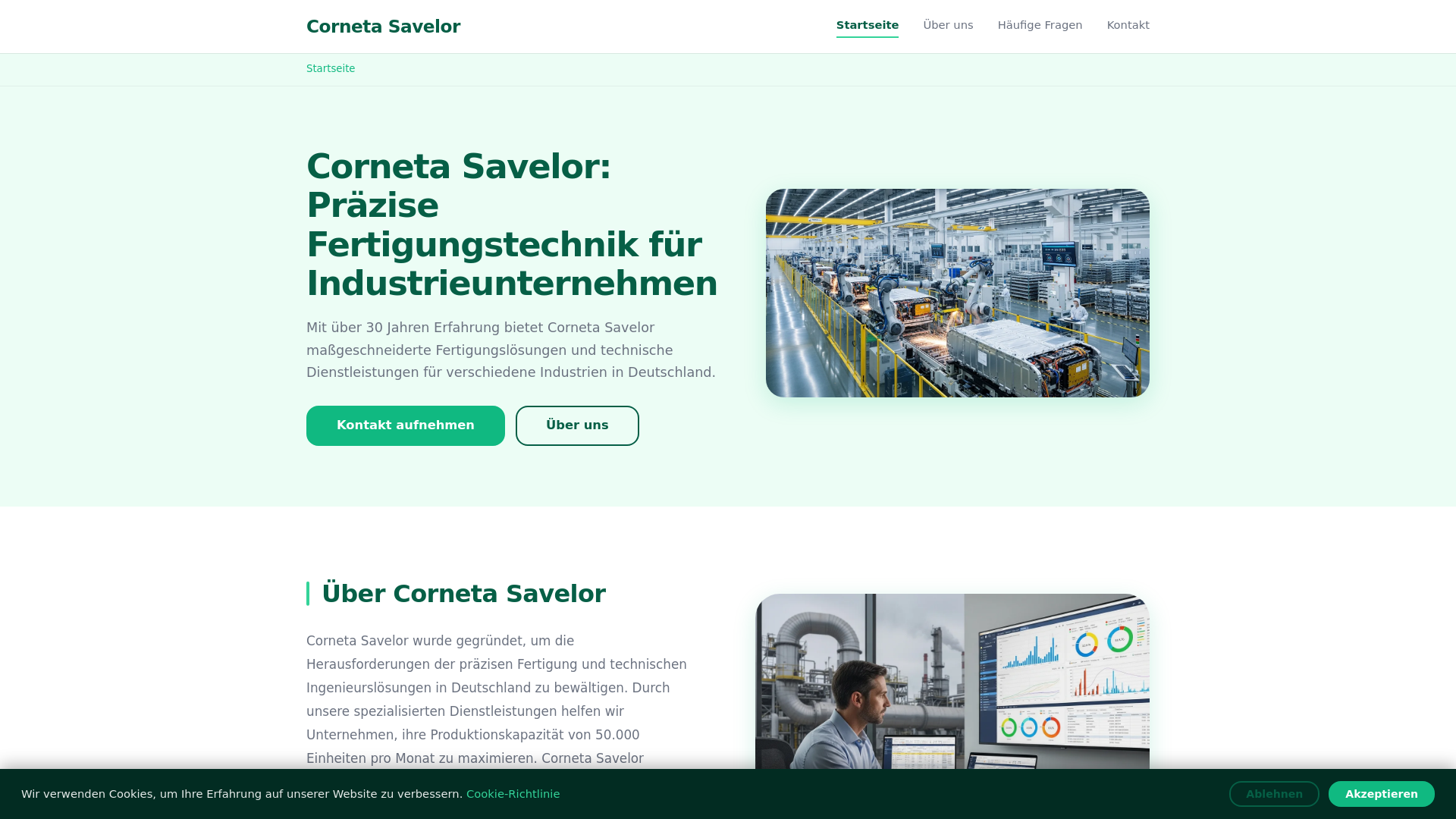 website screenshot of https://corneta-savelor.de/