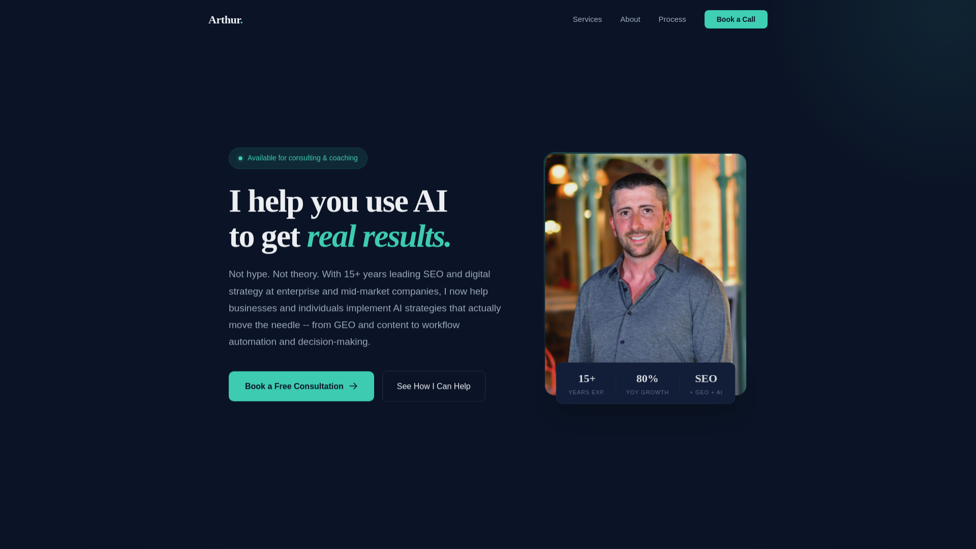 website screenshot of https://arthurdosik.pages.dev/