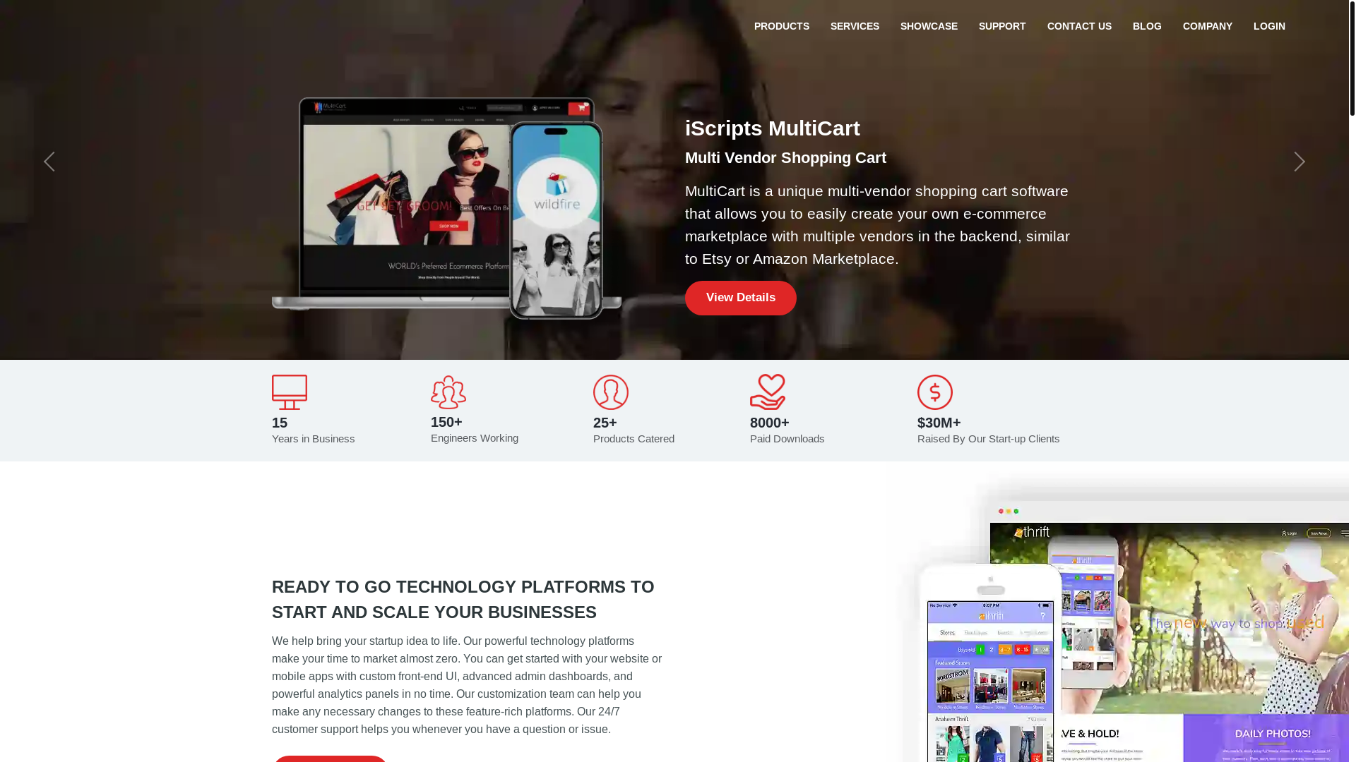 website screenshot of http://iscripts.com/