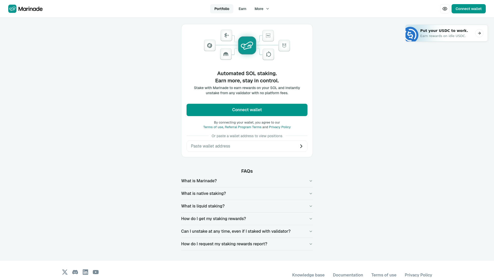 website screenshot of https://marinade-web-67n.pages.dev