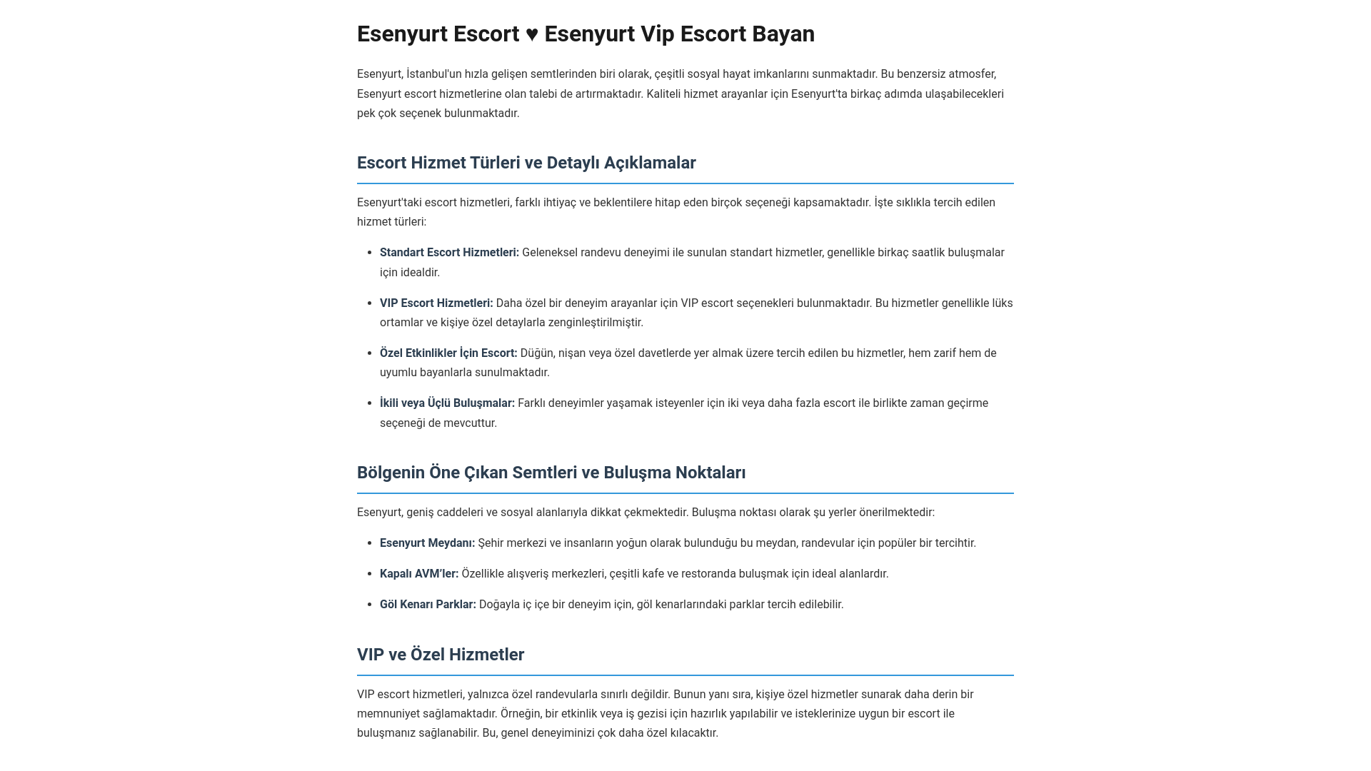 website screenshot of https://esenyurtescort1.website