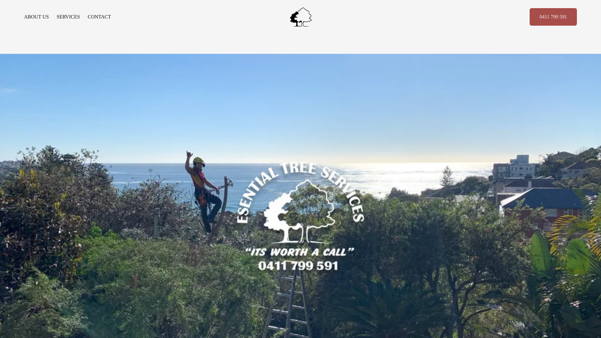 website screenshot of https://essentialtreeservices.com.au