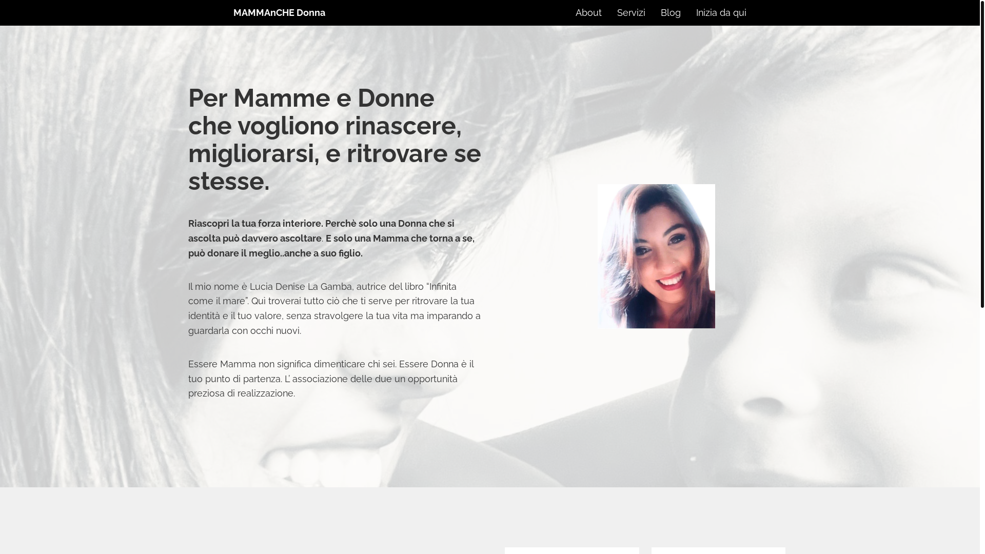 website screenshot of https://mammanchedonna.com/