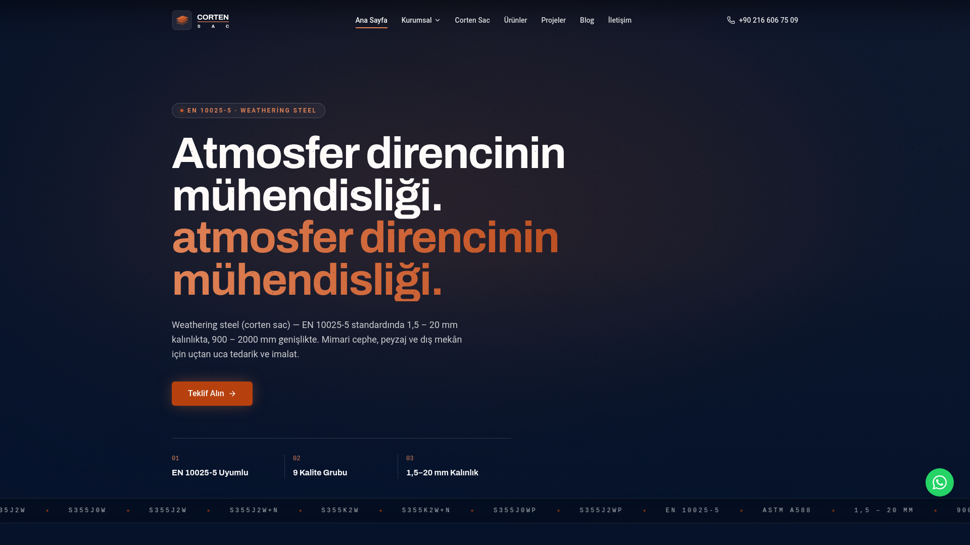 website screenshot of https://cortensac.net/