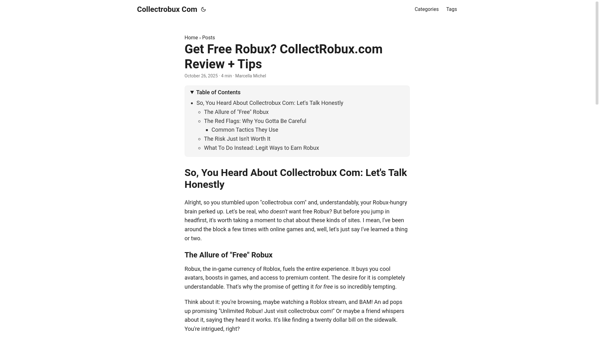 website screenshot of https://collectrobux-com.pages.dev/