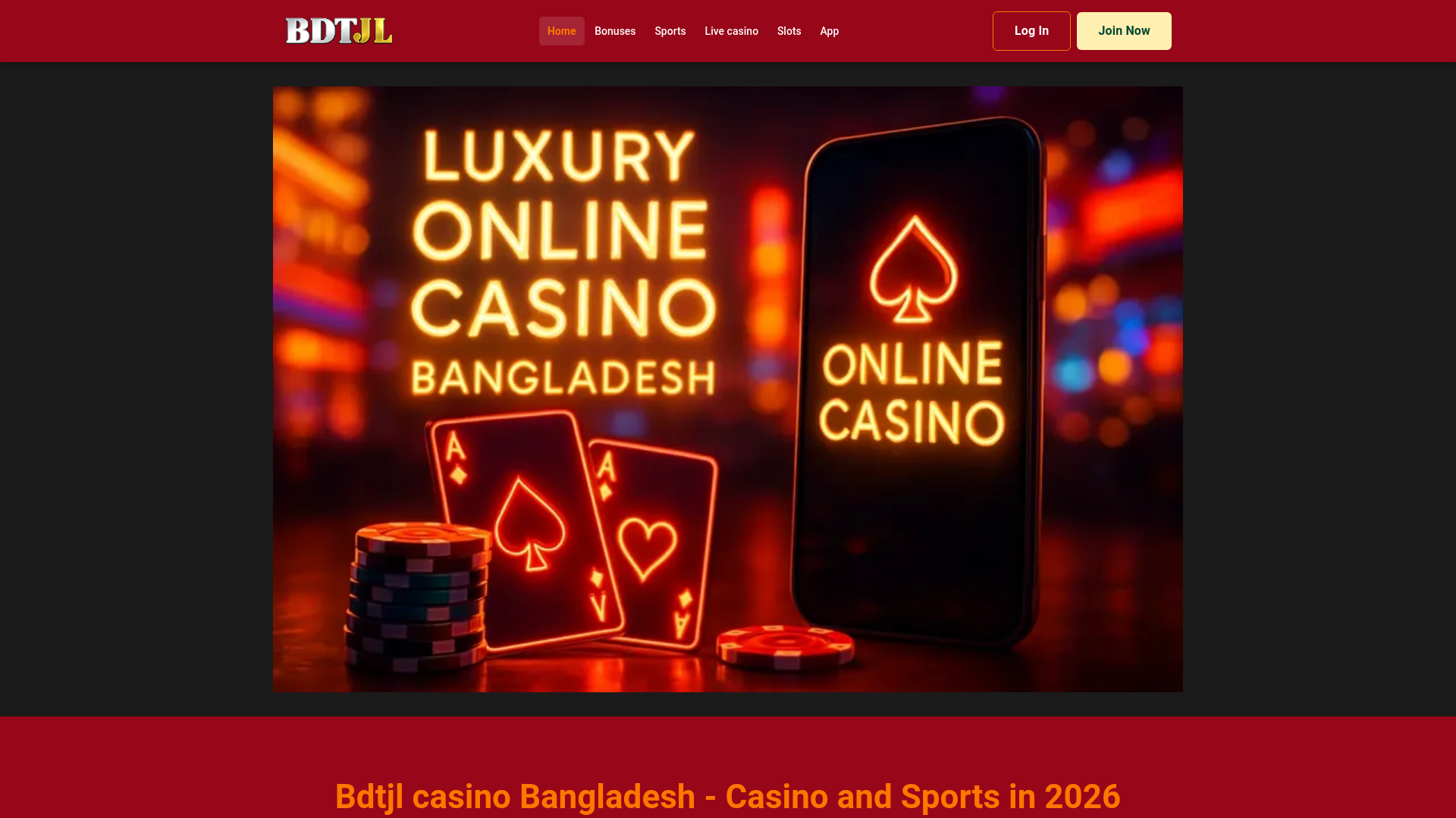 website screenshot of https://bdtjlbet.com