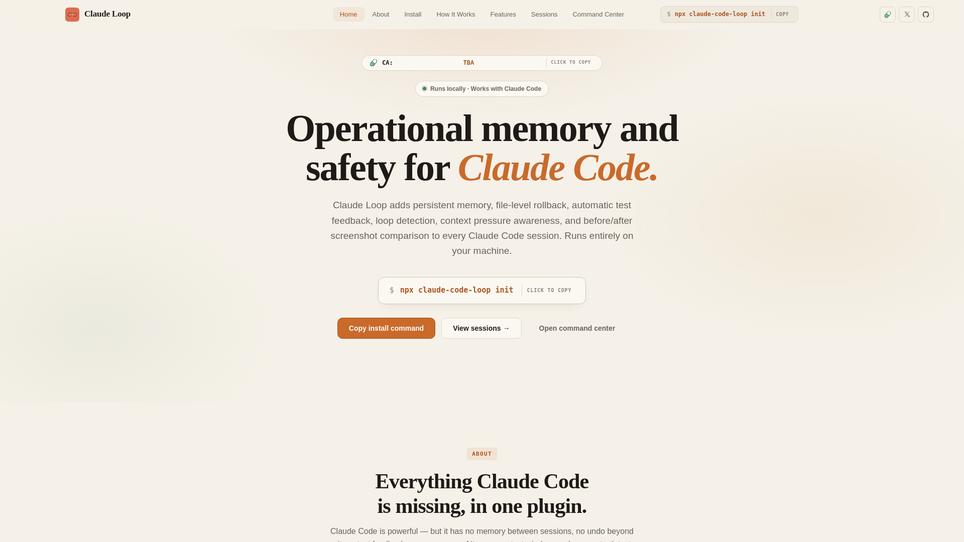 website screenshot of https://claudeloop.sh/