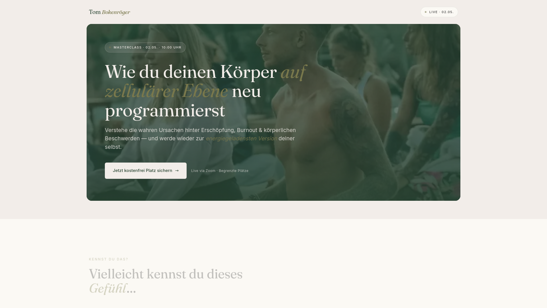 website screenshot of https://tom-boekenkroeger.de/