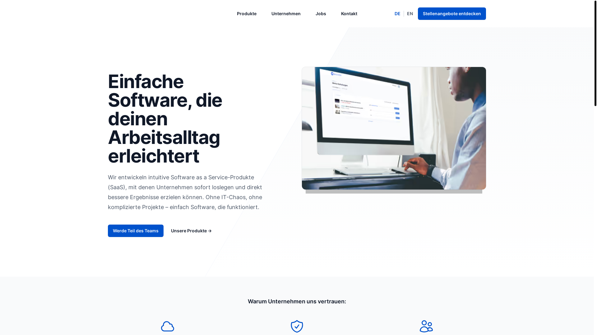 website screenshot of https://tenschertsoftware.de/