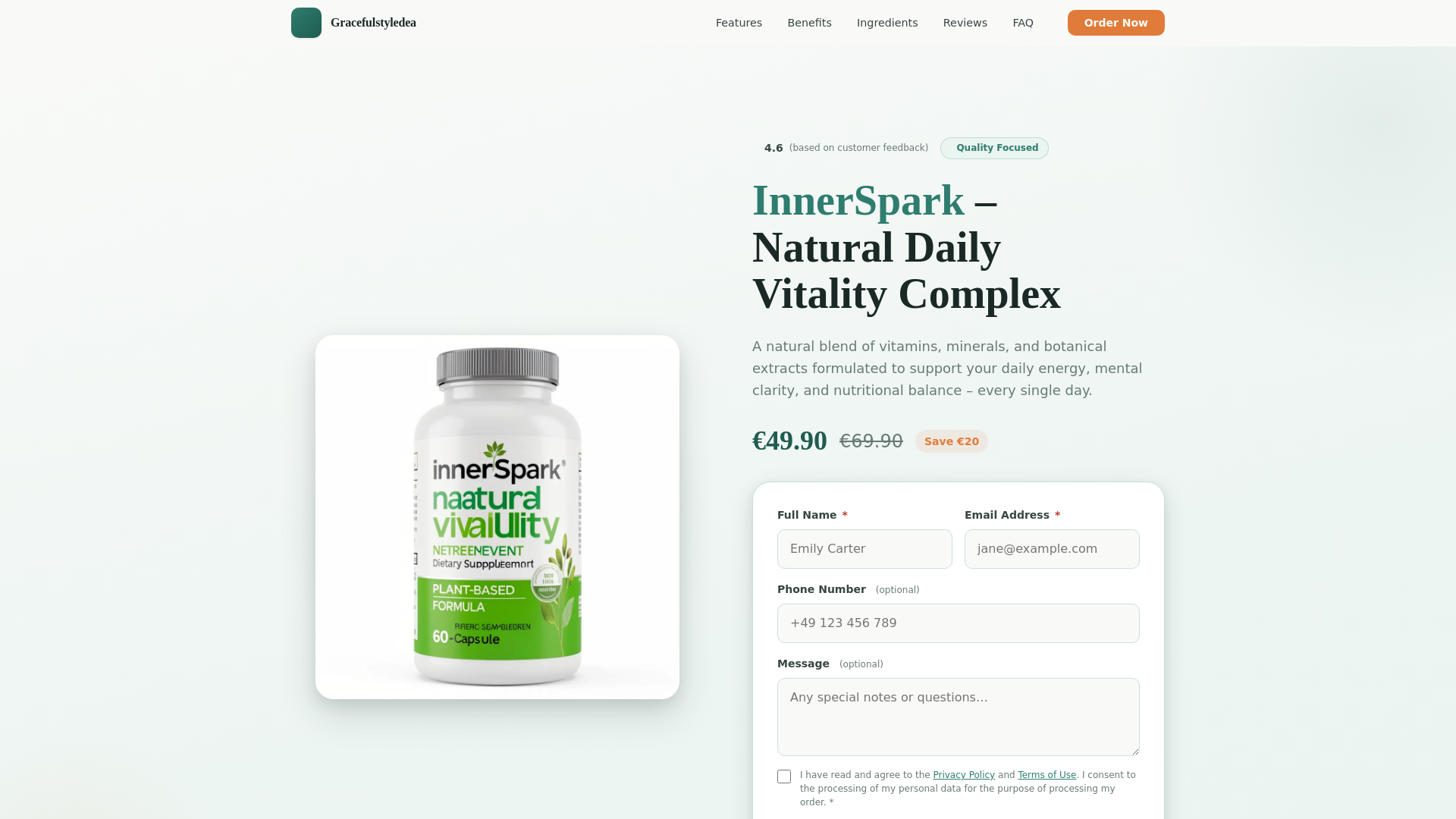 website screenshot of https://gracefulstyledea.world