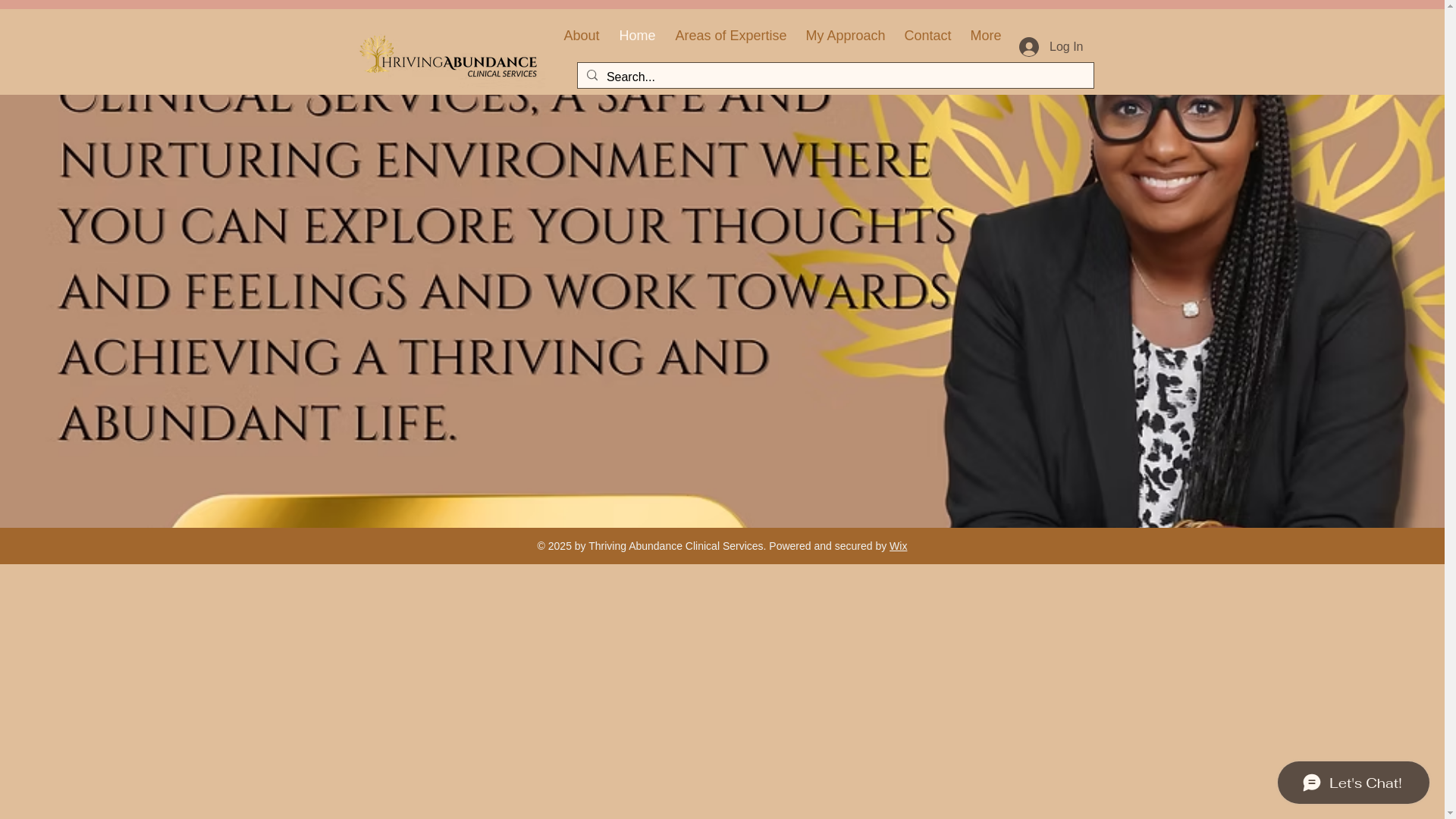 website screenshot of https://thrivingabundanceclinical.com/