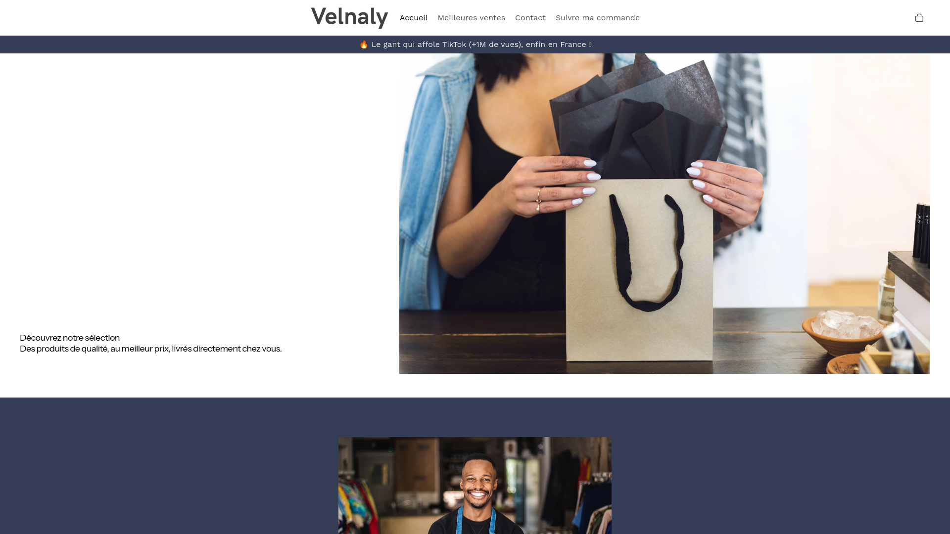 website screenshot of https://velnaly.com/