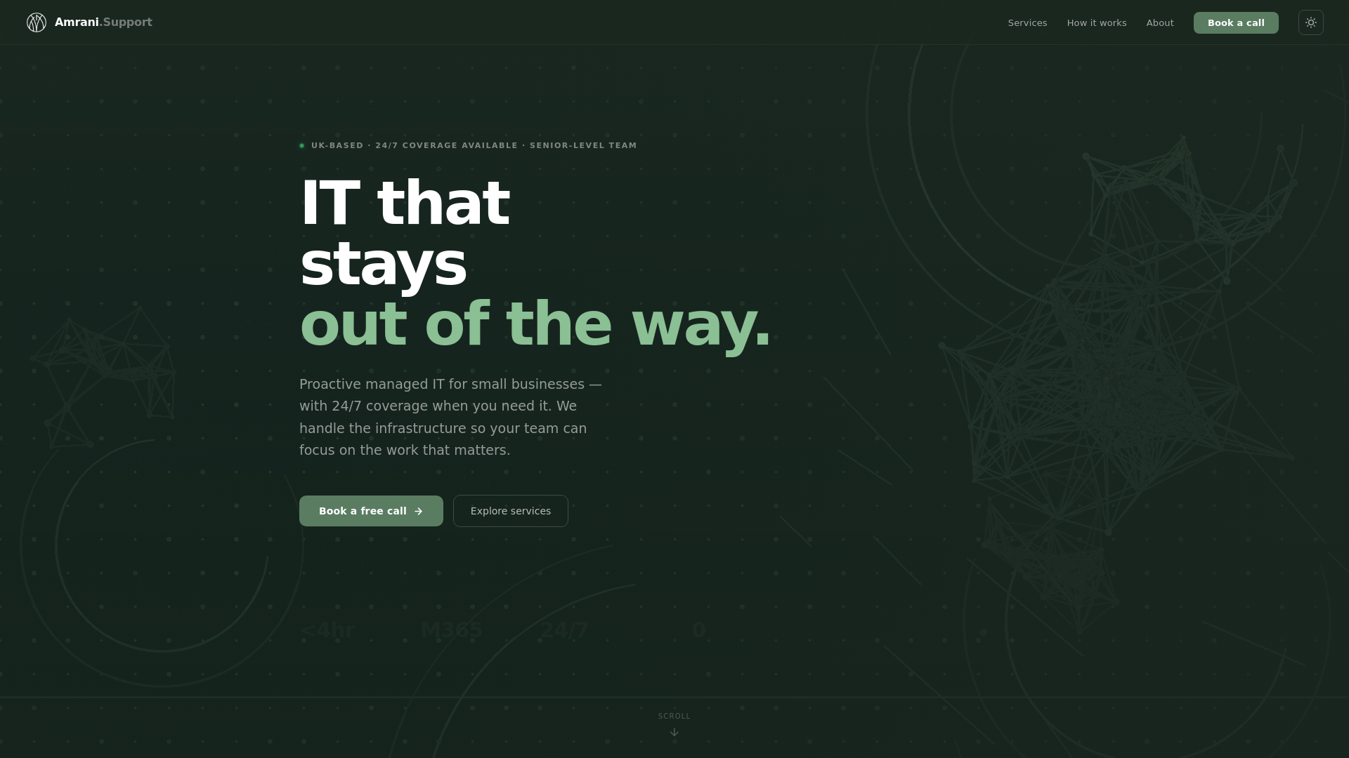 website screenshot of https://amrani-support.pages.dev/