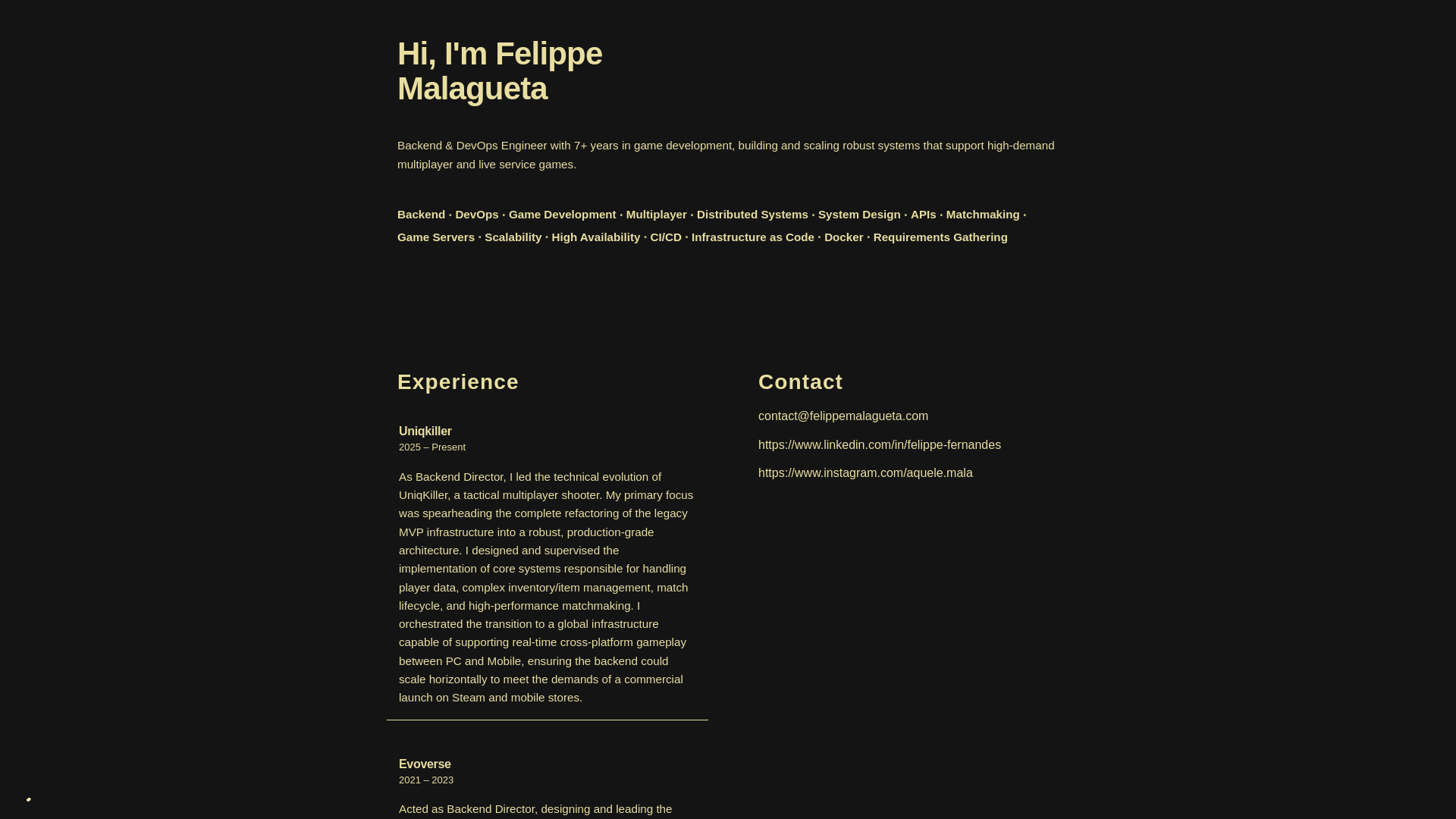 website screenshot of https://felippemalagueta.com