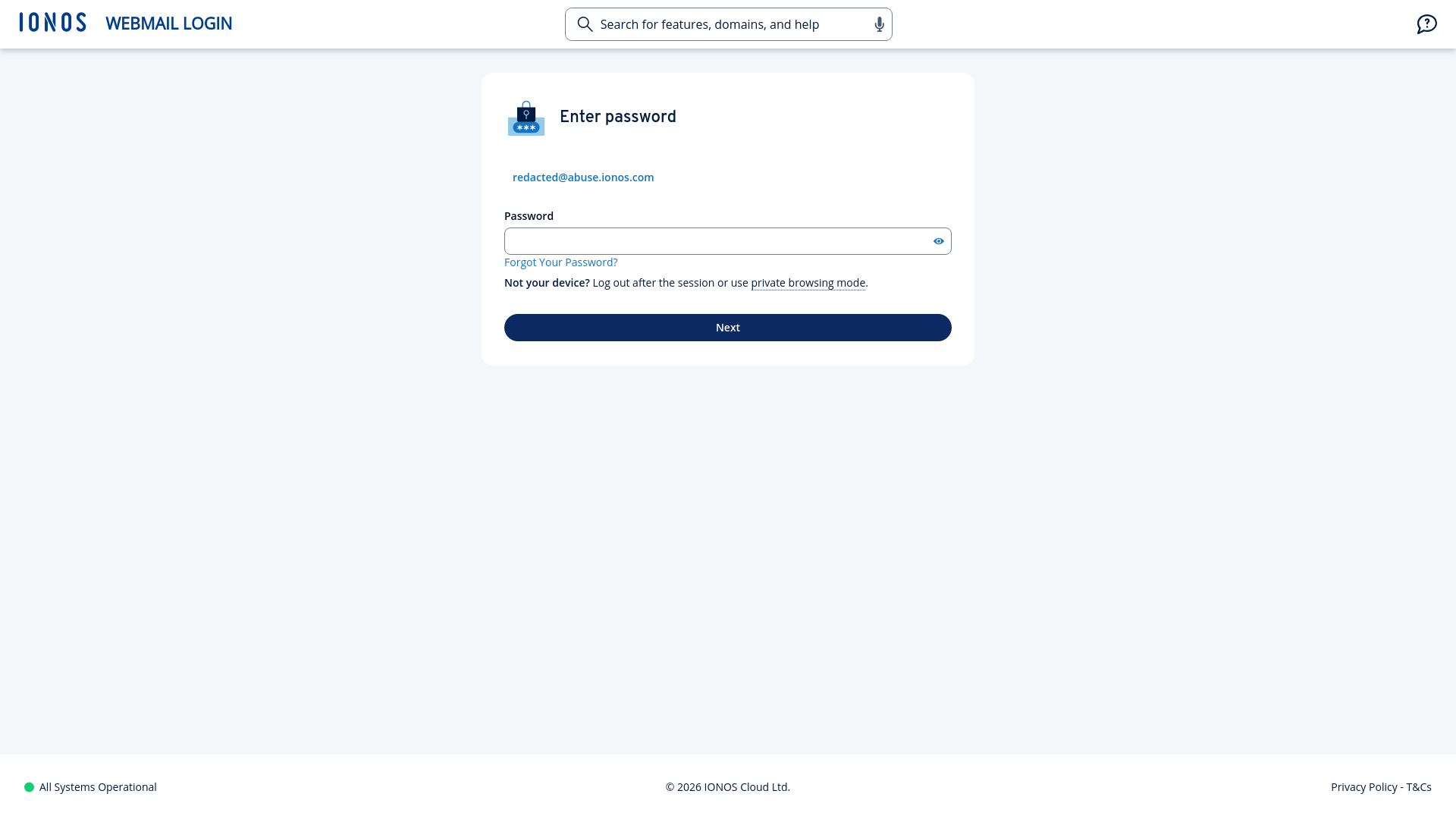 website screenshot of https://aganetic.iragift.com/l0n0s/dashboard.php?si=redacted@abuse.ionos.com