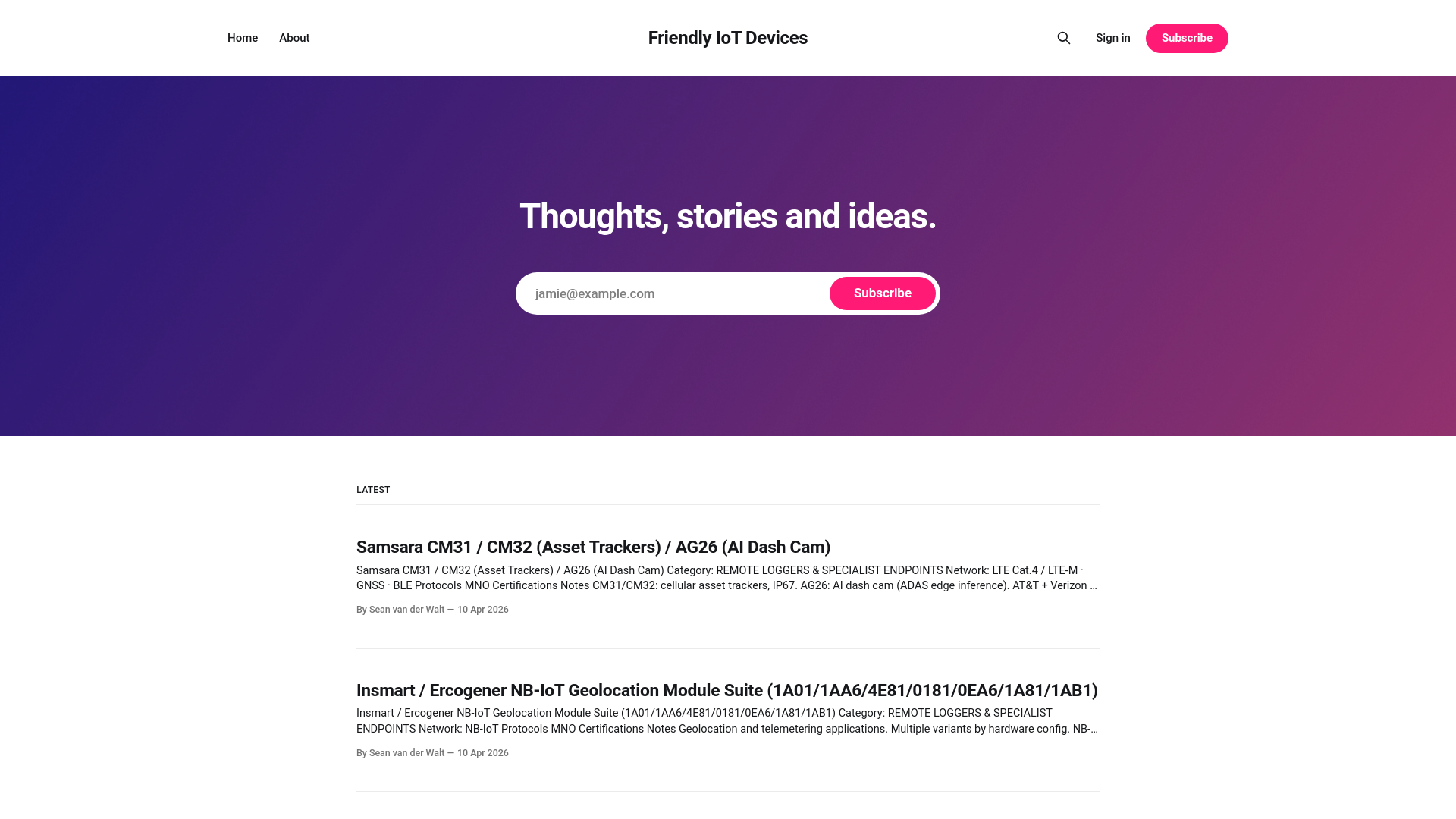 website screenshot of https://friendly-devices.com/