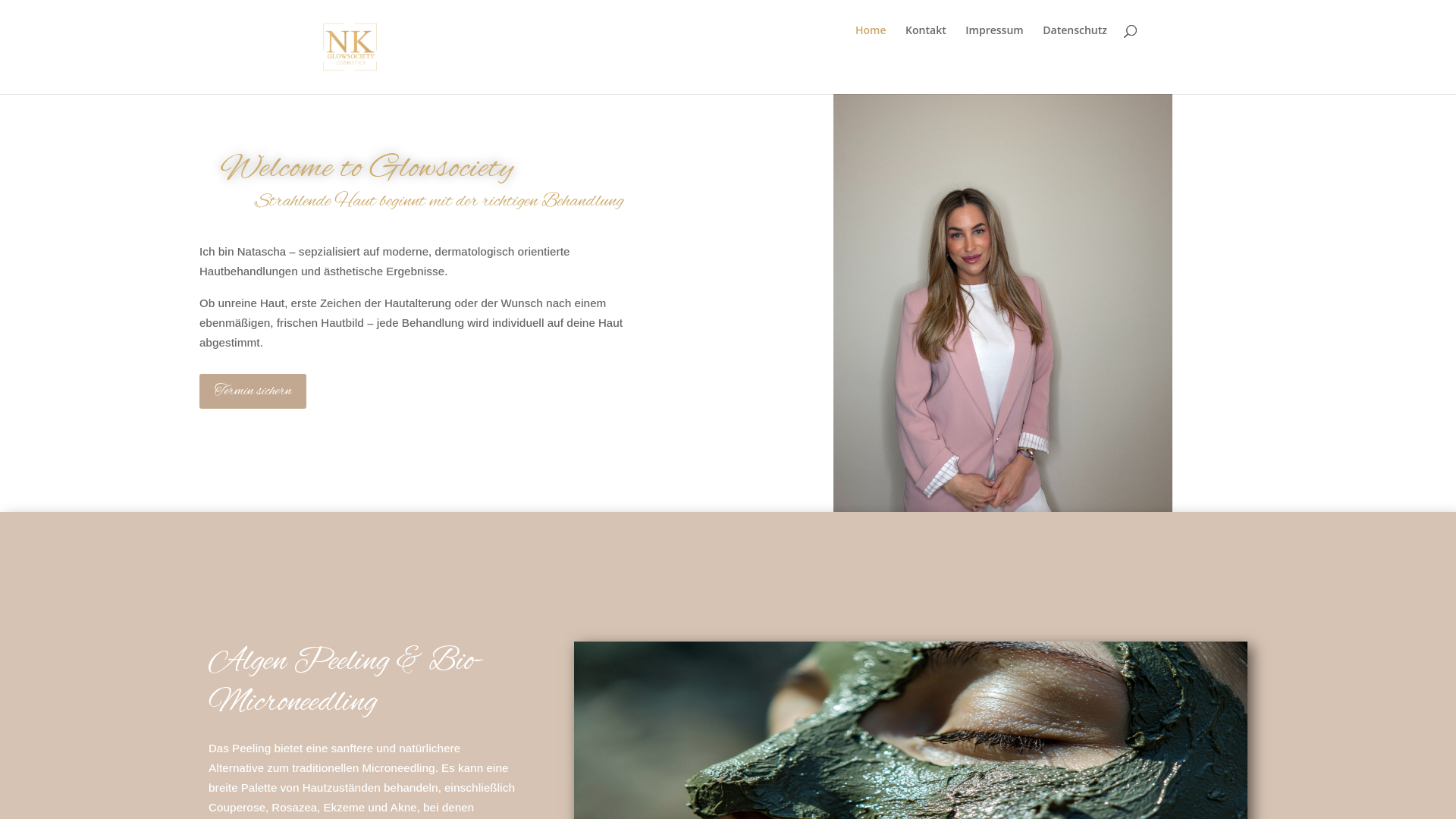 website screenshot of https://glowsociety-nk.de