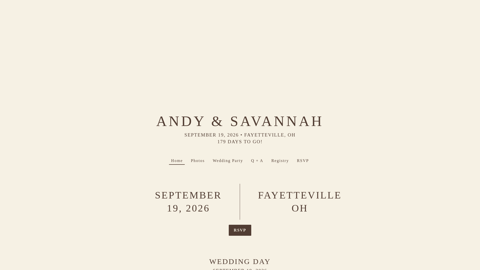 website screenshot of https://andy-and-savannah.com/