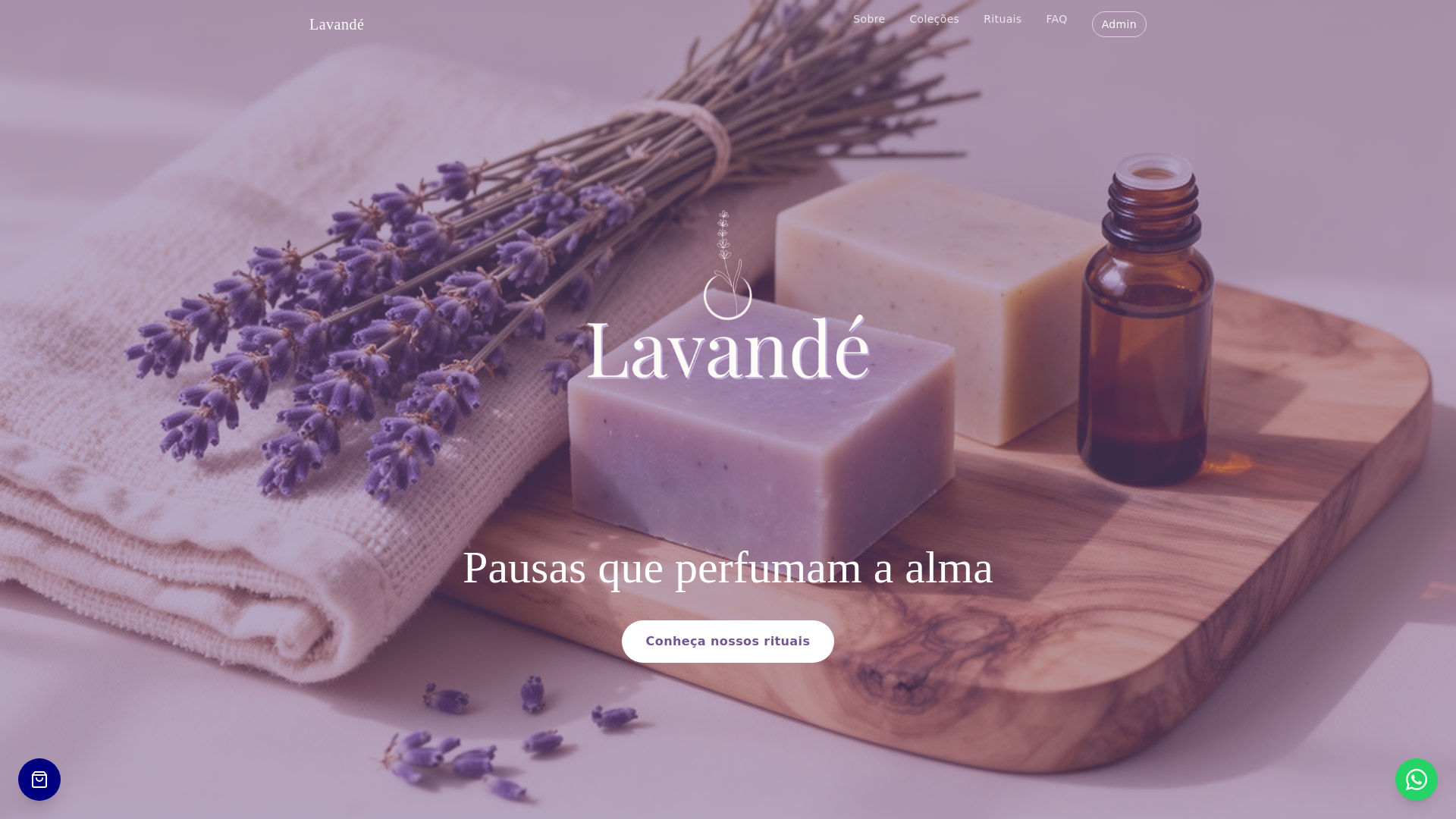 website screenshot of https://lavandestore.com.br/