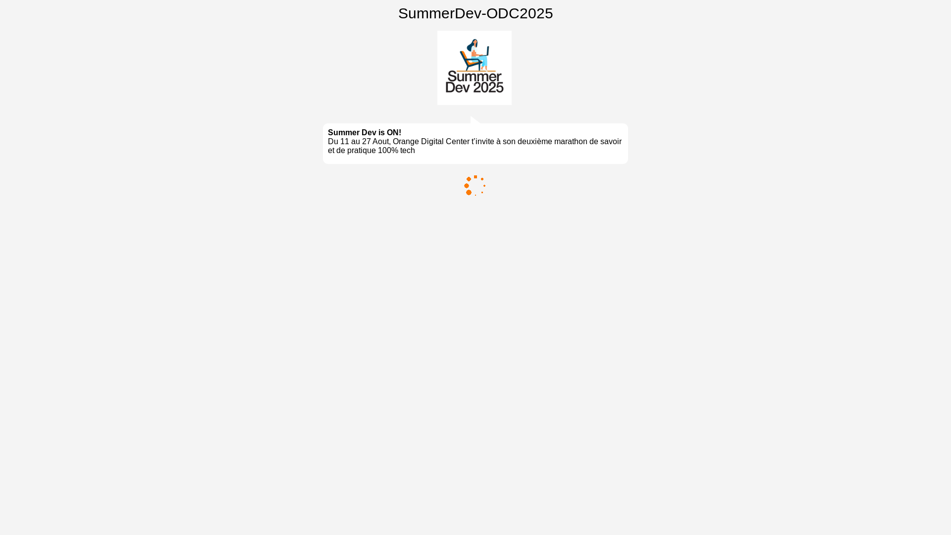 website screenshot of https://msurvey.orange.com/SummerDevAout25