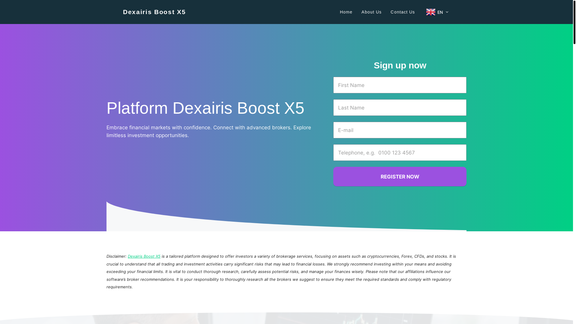website screenshot of https://dexairisboostx5.com/