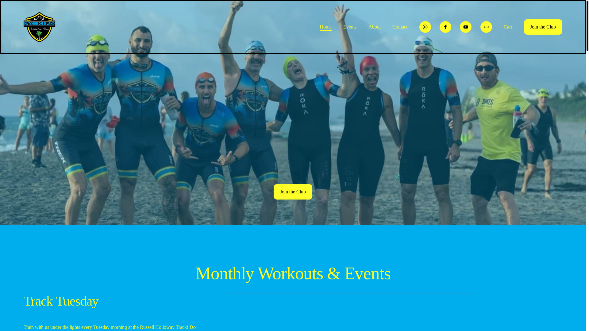 website screenshot of https://hutchinsonislandtriathlonclub.com/