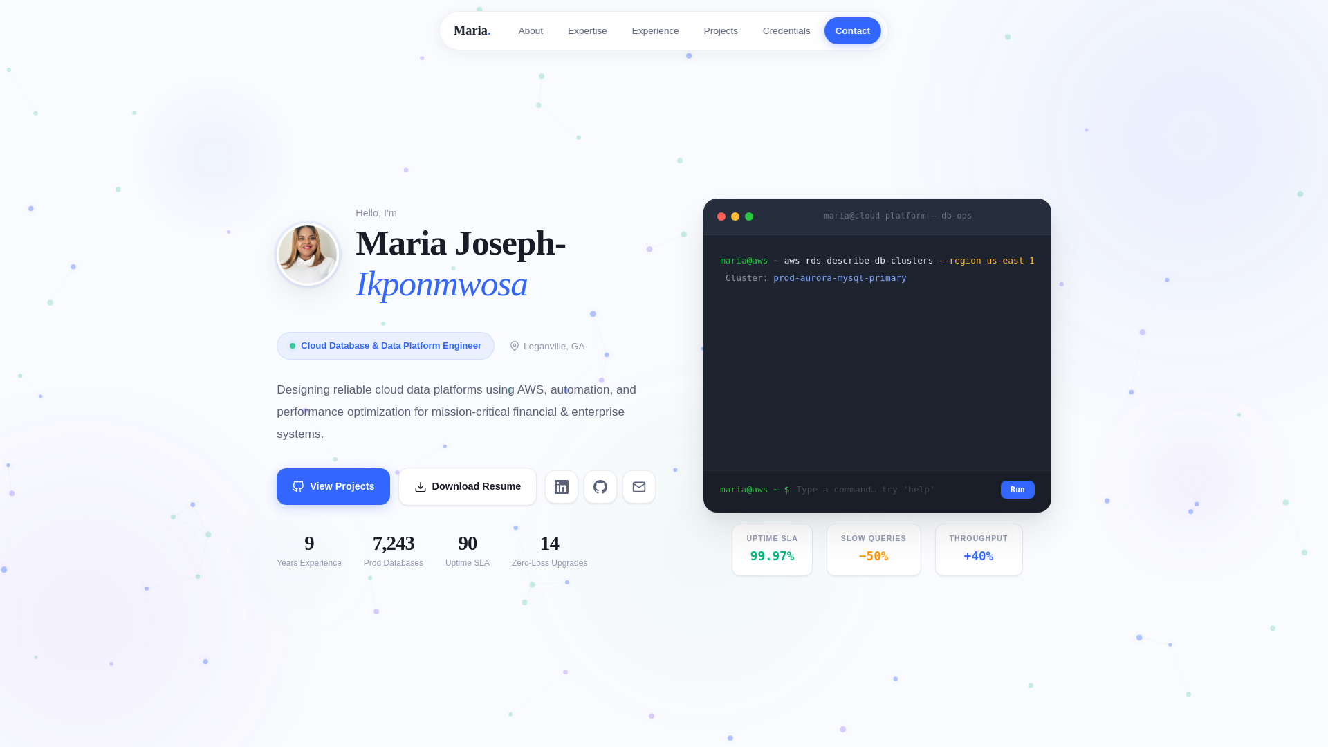 website screenshot of https://mariajosephik.com/