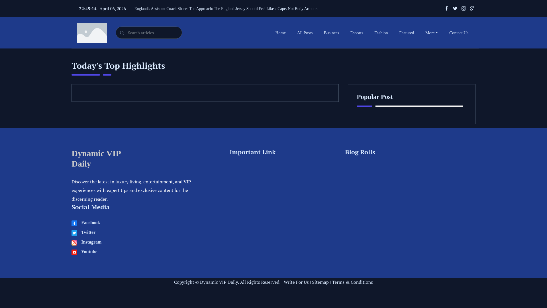 website screenshot of https://dynamicvipdaily.nl/
