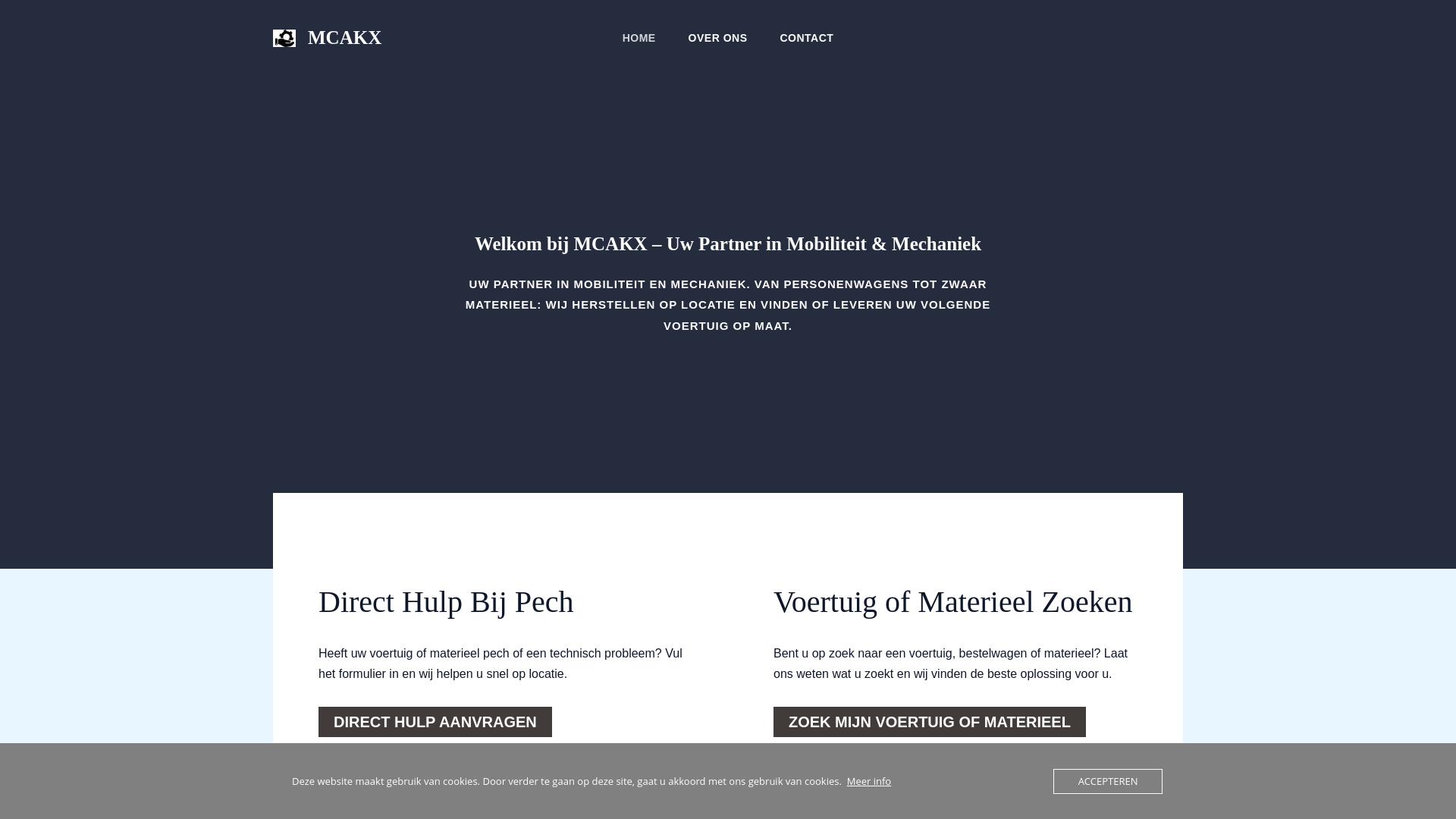 website screenshot of https://mcakx.com/