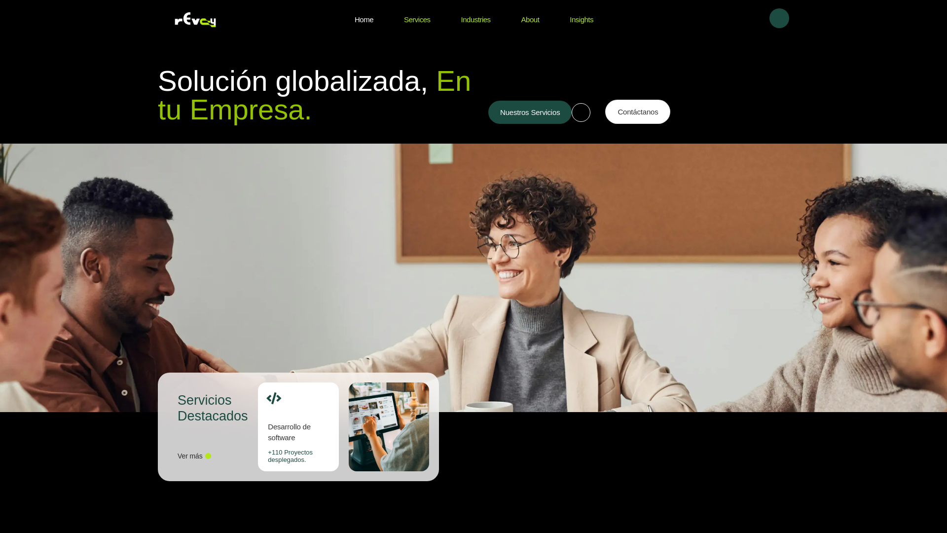 website screenshot of https://revoy.mx/