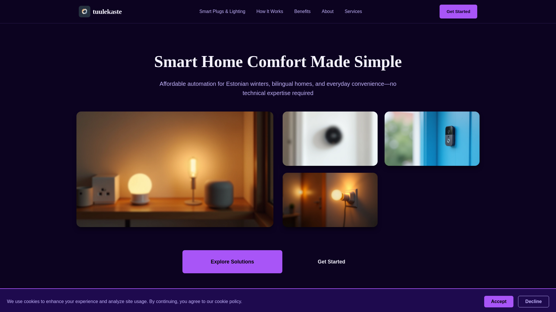 website screenshot of https://tuulekaste.org/