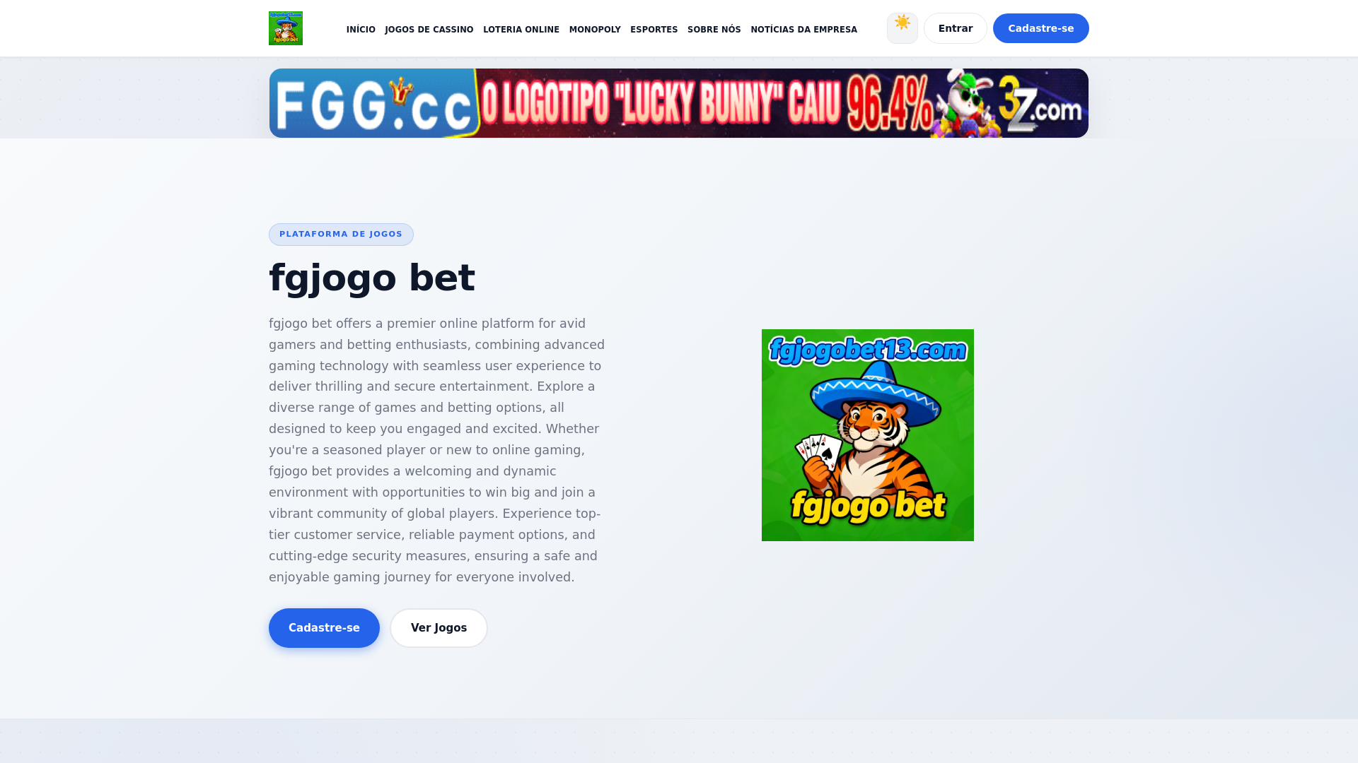 website screenshot of https://fgjogobet13.com/