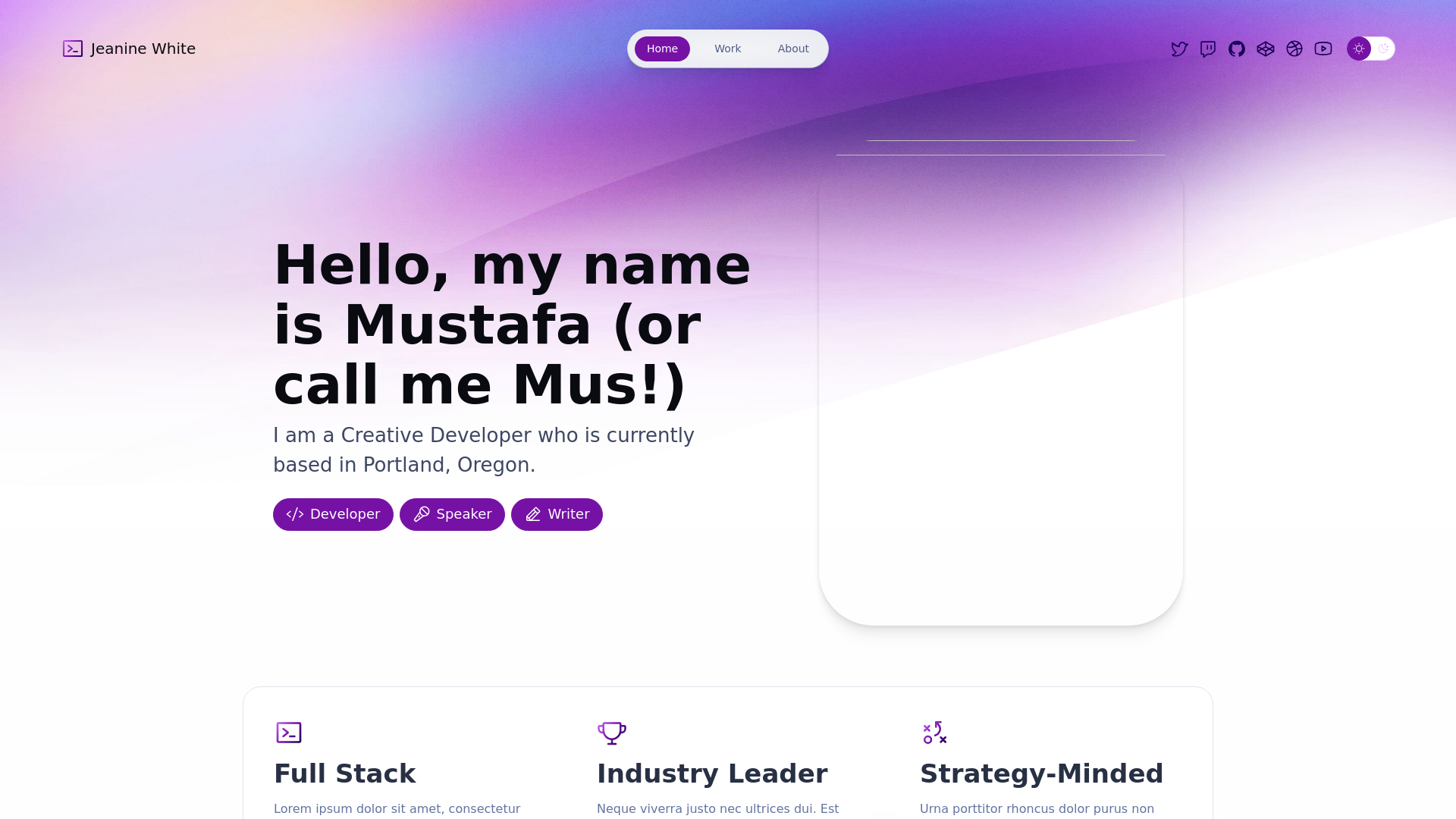 website screenshot of https://iammus.pages.dev/