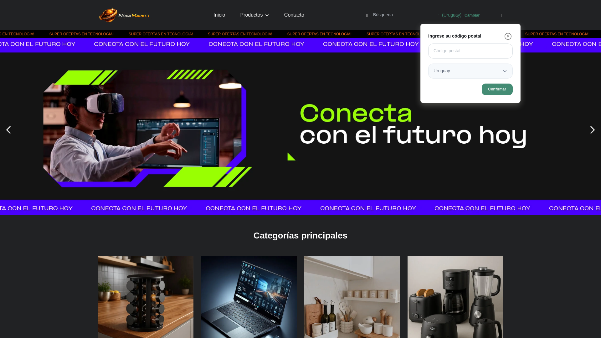 website screenshot of https://mynovamarket.site/