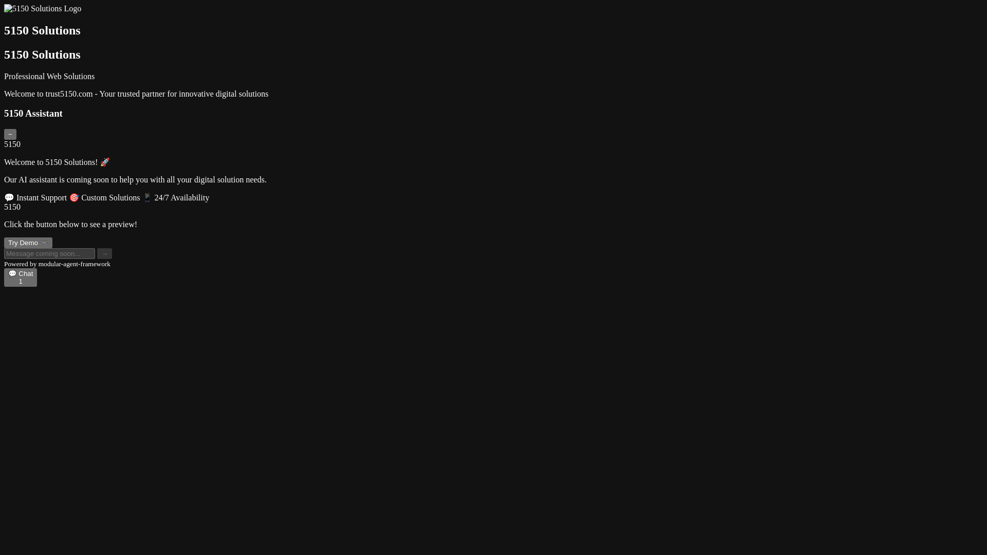 website screenshot of https://trust5150.com/