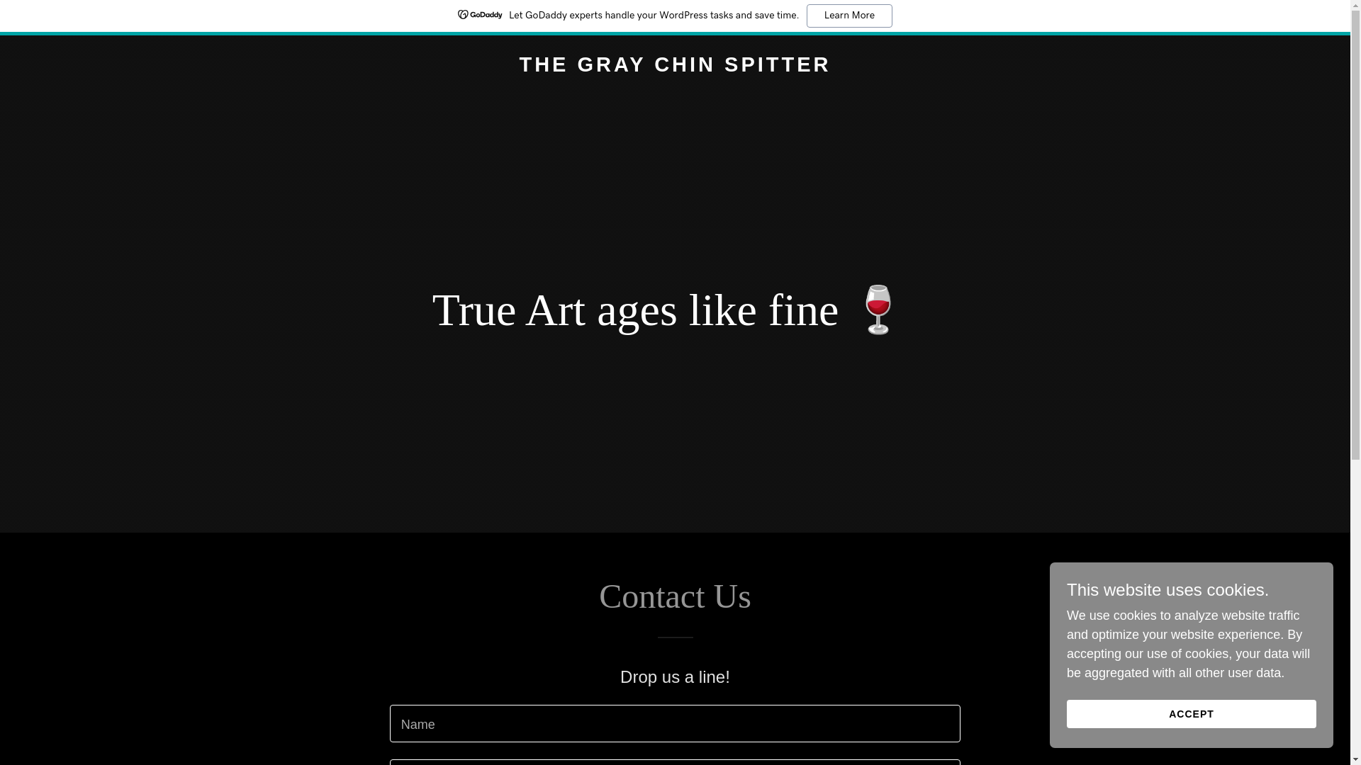 website screenshot of https://thegraychinspitter.com/