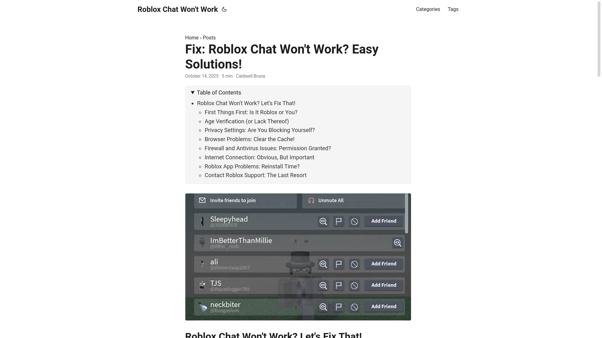 website screenshot of https://roblox-chat-wont-work.pages.dev/