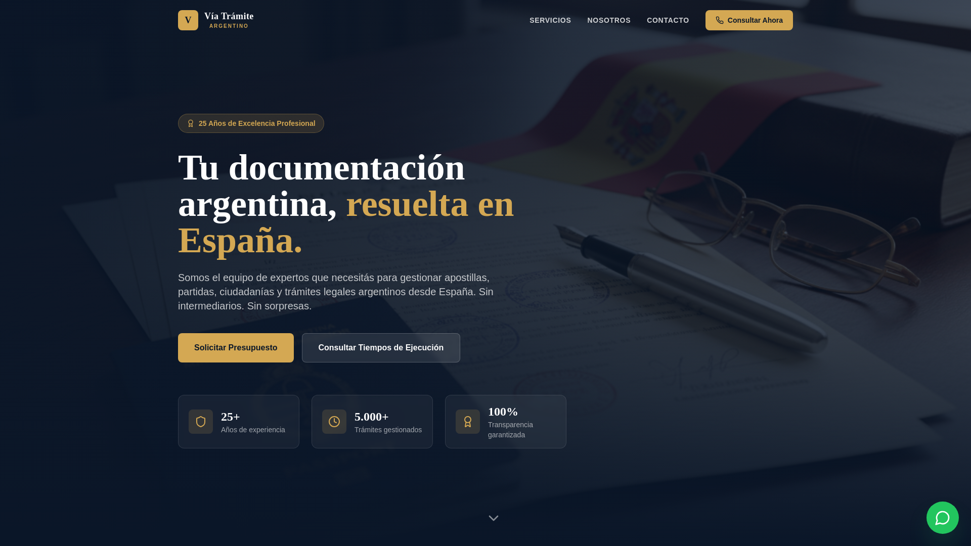 website screenshot of https://viatramiteargentino.com/