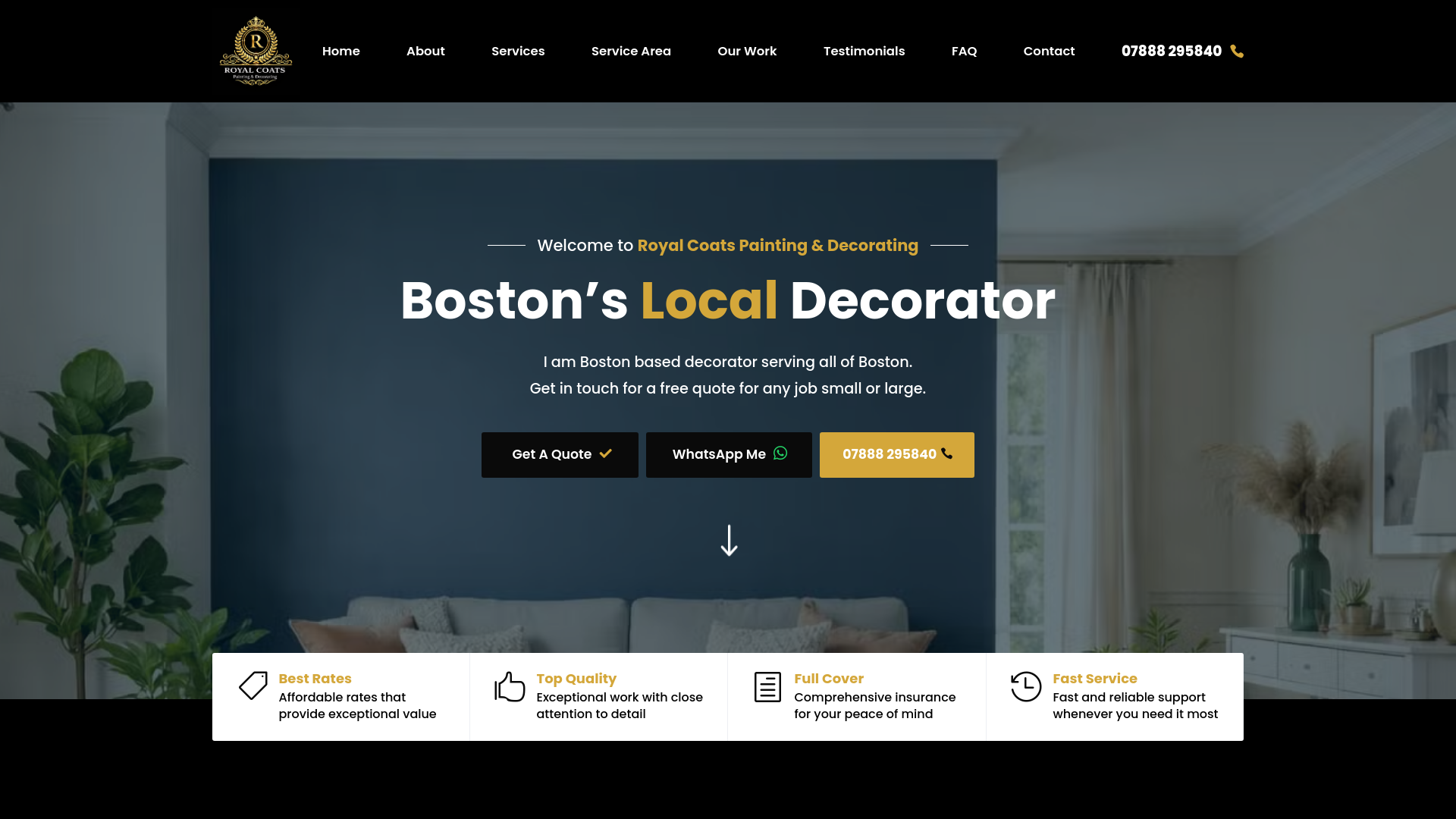 website screenshot of https://royal-coats-painting-and-decorating.com/