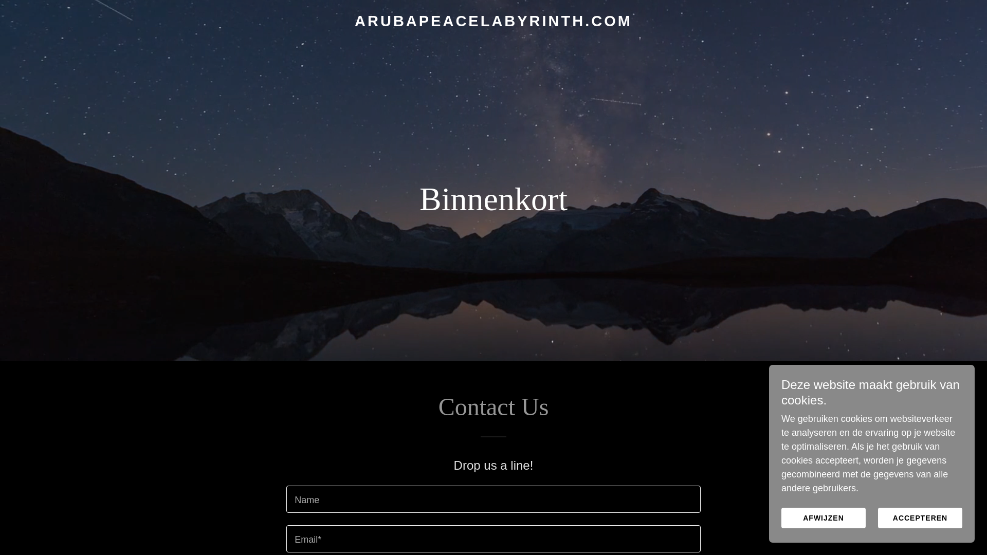website screenshot of https://arubapeacelabyrinth.com/