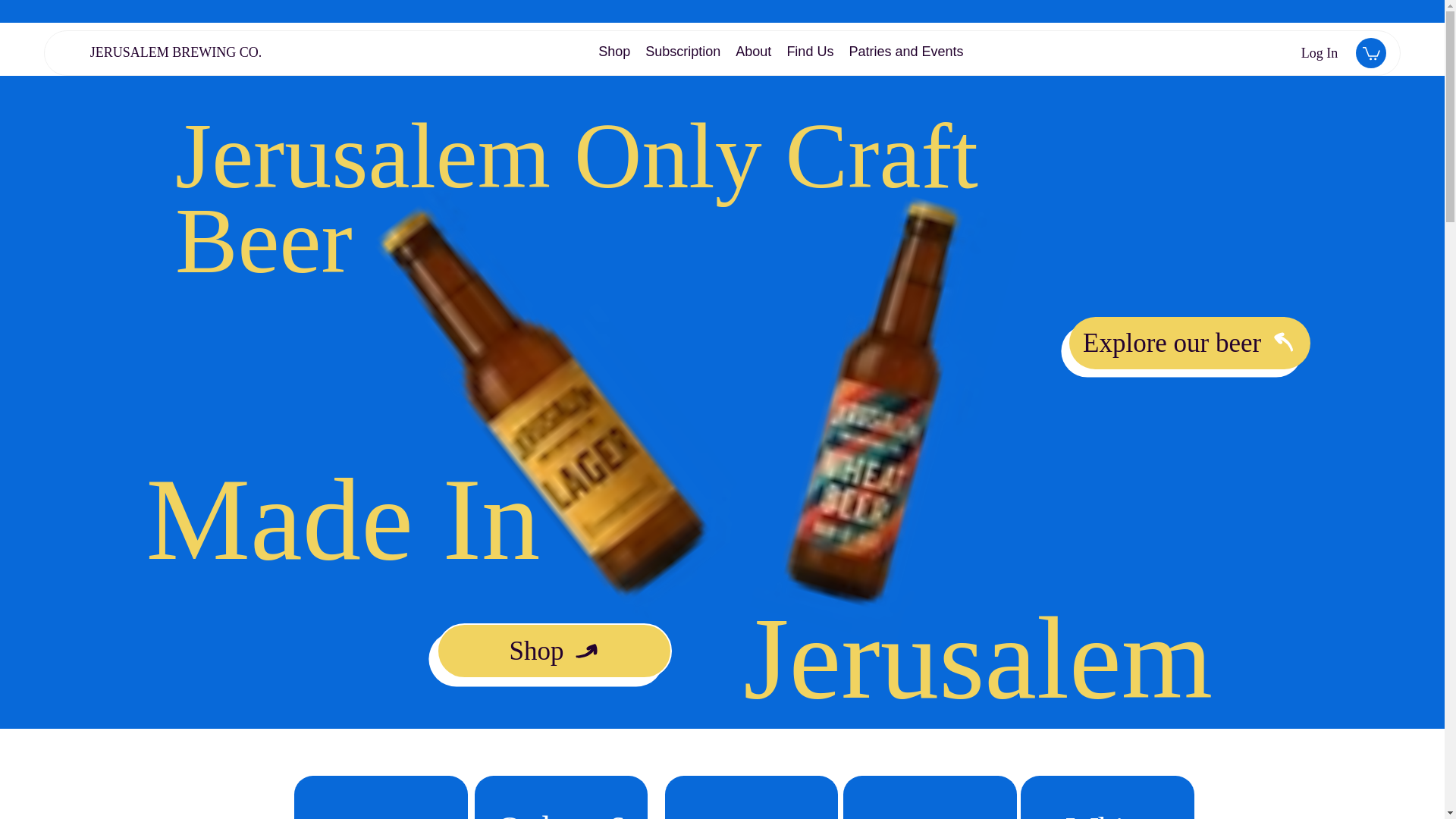 website screenshot of https://jerusalembrews.com/