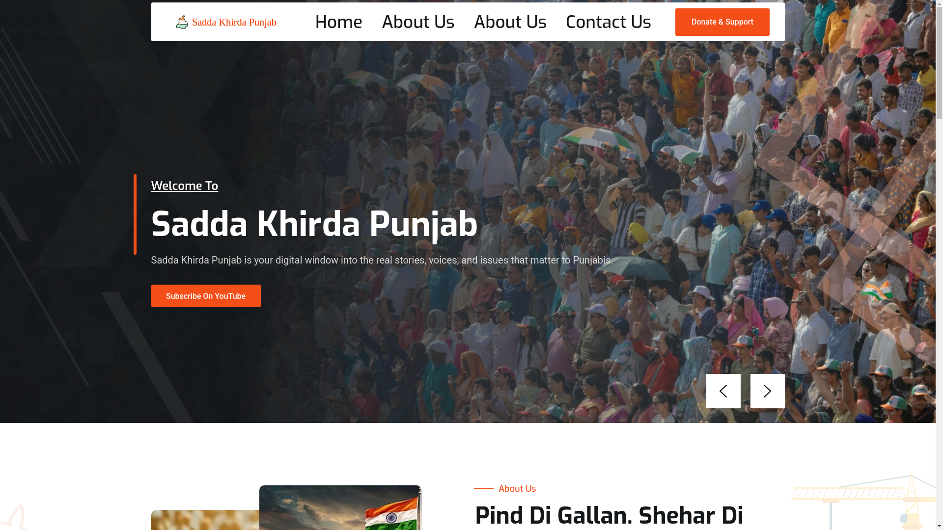 website screenshot of https://saddakhirdapunjab.com/