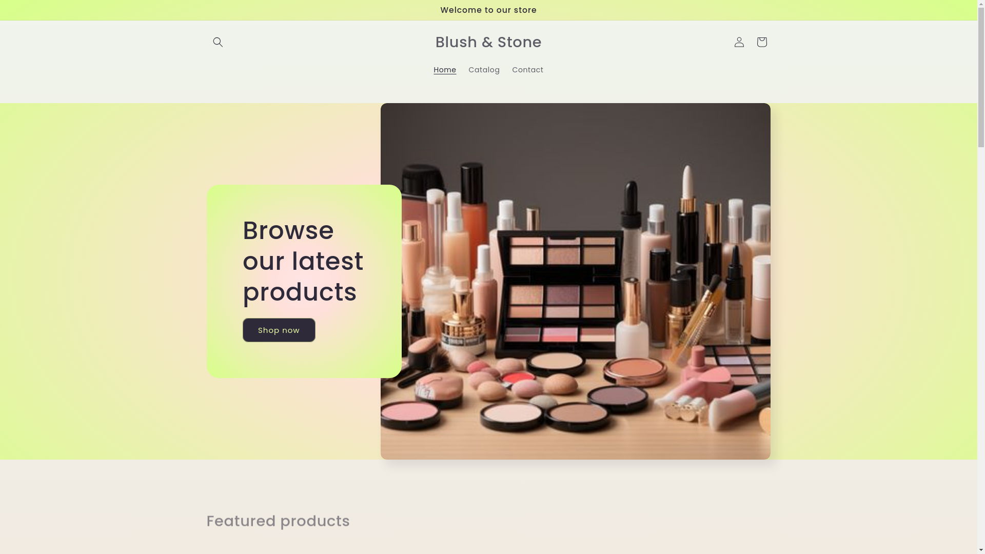 website screenshot of https://blushstone.shop/